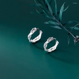 Hoop Earrings MloveAcc Authentic 925 Sterling Silver Plant Vine For Women And Men Fashion Jewellery