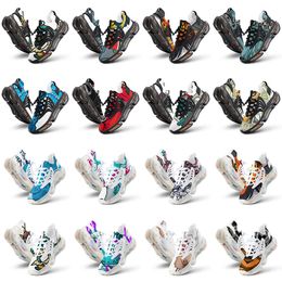 men women custom running shoes artoon animal design diy word black white blue red mens trainer 0228