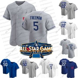 Baseball Jerseys 2022 All Star Game Dodger Jersey Freddie Freeman Cody Bellinger Justin Turner Trea Turne Mookie Betts Dustin May Tyler Anderson Clayton