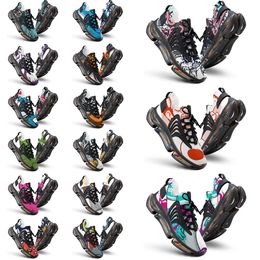 Elastic Running Shoes Custom Shoes Men Women DIY White Black Green Yellow Red Blue Mens Trainer Outdoor Sneakers Size 38-46 color176