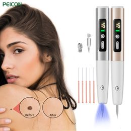 Electric Face Scrubbers Skin Tag Remover 15 Level Laser Plasma Pen Freckle Mole Warts Removal Lcd Nevus Tattoo Black Spots Blemish 221117
