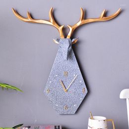 Wall Clocks Animal Luxury Clock Modern Fashion Europe Resin Study Aesthetic Room Decor Relogio Parede Home Design EH60WC