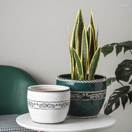 Planters Countryside Desktop Simple Flower Pot Bracket Ceramic Outdoor Stands Vintage Decoration Doniczki Plant Basket Ed50fp