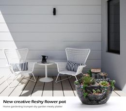 Resina pastoral Flower Flower Plants Subtador Desktop Soporte en maceta para ni￱os Soportador de l￡piz Flower maceta Potter