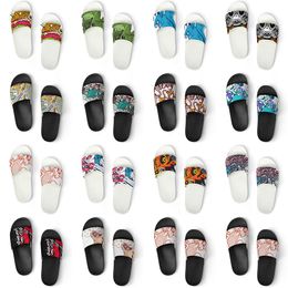 men women custom slippers shoes artoon animal design diy word black white blue red mens trainer 021