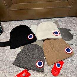 Knitted Hats Colourful Hat With Round Pattern Beanie Cap Designer Skull Caps for Man Woman 10 Color302J