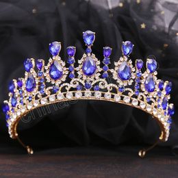 Wedding Crystal Tiaras Headband Elegant Headwear Prom Hair Accessories Bridal Crowns Party Festival Jewellery