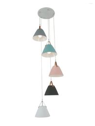 Chandeliers Nordic Chandelier Lighting Staircase Lamp Long Simple Loft Compound Ceiling Led
