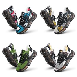 Custom shoes black orange DIY Men Running shoes Elastic Customised sneakers sports trainers size eur 38-46