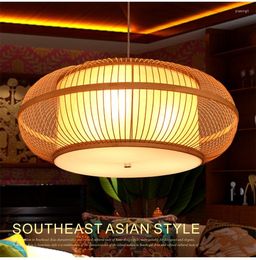 Pendant Lamps Bamboo Chinese Style Antique Living Room Atmosphere Modern Study Creative Engineering Lights ZS66