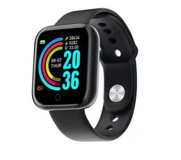 bluetooth blood pressure UK - Y68 smart watches D20 smartbracelet Wristbands information reminder heart rate monitoring blood pressure sports Bluetooth smartwatch
