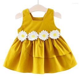 Girl Dresses Baby Summer Dress For 6 To 36 Months Girls Flower Clothes Sleeveless Infant Toddler Kids Princess Clothing