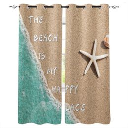 Curtain Summer Beach Starfish Curtains For Living Room Modern Window Bedroom Drapes Blinds