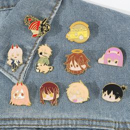 Cool Badges Chainsaw Man Enamel Pin Brooch Cute Anime Lapel Pins for Backpacks Brooches Fashion Jewelry Accessories Gifts 10 styles characters collects