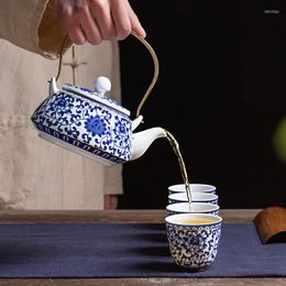 Teapots Kawaii Chinese Cute Teapot Creative Kitchen Premium Porcelain Tea Kettle Container Matcha Theepot Infuser Ed50cf