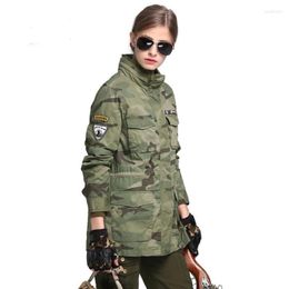 Women's Jackets Military Style Jacket 2022 Arrival Female Fashion Thicker Warm Chaquetas Camouflage Printed Mujer Wq922