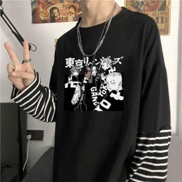 Men's T Shirts Anime Tokyo Revengers Shirt Fashion Cartoon Manji Gang First Generation Members Printed Harajuku Casual O-Neck T-Shirts