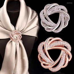 Brooches Rhinestone Pearl Fashion Jewelry Scarf Ring Women Buckle Shawl Clip Korean Style Brooch Pins