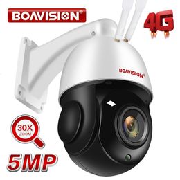 Dome Cameras Outdoor IP 5MP 4G Sim Card WIFI AI Auto Tracking 30X Zoom Wireless PTZ Speed CCTV Two Way Audio IR 80m Camhi 221117