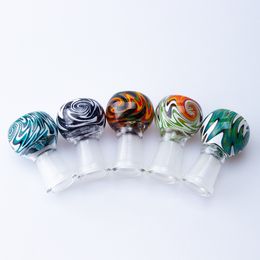 Headshop214 G009 Smoking Pipe Heady Colour Dome Bowl 14mm 19mm Female Tobacco Dab Rig Glass Water Bong Ash Catcher Bubbler Bowls