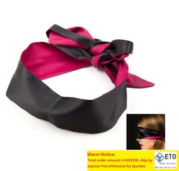 Soft Silk Satin Eye Mask Shade Blindfold Ribbon Reversible Bondage Patch