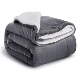 Blanket Thick Winter Duvet Cover Warm Wool For Bed Office Travel Double Bedspread on the bed Couple Queen Size 221116