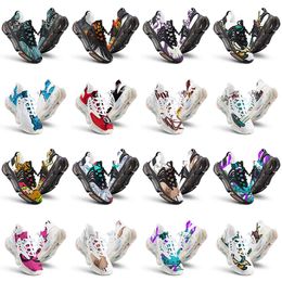 men women custom running shoes artoon animal design diy word black white blue red mens trainer 0298