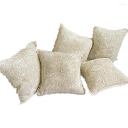 Pillow Cover Thicken Cotton Pillowcases Hollow Out 45x45cm Home Decoration Sofa Living Room Accessories Fundas