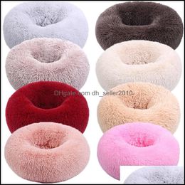 Cat Beds Furniture Cat Beds Supplies Furniture Plush Round Keep Warm Cushion Kennel Dog Cats Bed 1129 E3 Drop Delivery Home Garden Dhksy