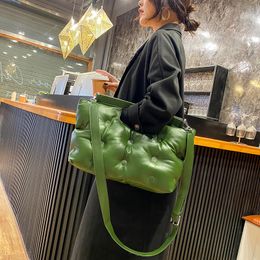 Evening Bags Casual Space Padded Pillow Bag Designer Women Shoulder Bags Luxury Soft Pu Leather Crossbody Messenger Bag Large Tote Handbags 221117