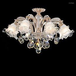 Chandeliers Modern Pendant Crystal Chandelier Led Lustre Living Room Murano Glass Cover Dining Home Lights & Lighting