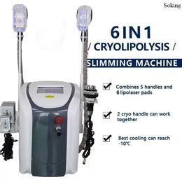 Fat Freezing Slimming Portable Machine 360 Cryo Handles Cryotherapy Equipment Cool Body Sculpting Cryolipolysis Radio Frequency Lipolaser Cellulite Removal