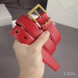 Designer Belt For Women And Men Genuine Leather Belts Girdle Letter Buckle Luxury Waist Belts 3.0cm Width Gold Buckle Ceintures