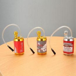 Colorful Metal Alloy Pipes Bottle Style Dry Herb Tobacco Filter Bowl With Caps Waterpipe Handpipes Removable Tube Cigarette Smoking Mini Hookah Bong Holder DHL