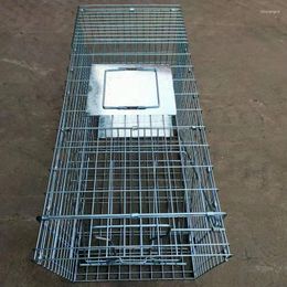 Cat Carriers 108x40x45cm LARGE FOLDABLE Reusable Bait Snap Treadplate Catching Rescuing Weasel Cage Animal Trap Warehouse