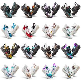 men women custom outdoor shoes artoon animal design diy word black white blue red mens trainer 0270