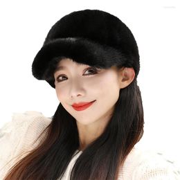 Berets Fur Hat Women's 2022 Winter Men's And Fashion Baseball Caps Adjustable Hats Outdoor Travel Wild Peaked