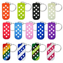 Shoe Parts Accessories Shoes Charms Keychain Eva With Holes Fit Clog Storage Soft Key Board Ring For Car Keys Ornaments Decoration G Smtog