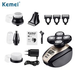 Hair Trimmer KEMEI SHAVER KM-1000 360 Rotary 5D Dynamic Shaving System Head Wet and Dry Rechargeable Electric Razor for Beard Shaver