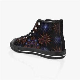 GAI GAI GAI Men Custom Shoes Designer Canvas Womens Sneakers Hand Painted Black Fashion Mid Cut Trainer