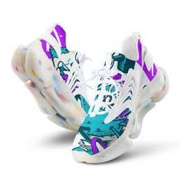 2023 DIY مخصص الأحذية الأحذية الكلاسيكية تقبل التخصيص UV الطباعة رجال تنفس النساء ناعمة مضادة للكسرات الرياضة الجري الجري