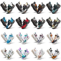 men women custom running shoes artoon animal design diy word black white blue red mens trainer 0226