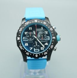 Master Design Men's Watch Japan Quartz Endurance Pro Avenger Chronograph 44mm Watches Blue Rubber 1884 Men Watches Hardex Glass Wristwatches Envio gratuito