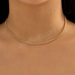 Simple Short Choker Necklace for Women Collares Fashion Statement Boho Adjustable Clavicle Chain Aesthetic Jewellery