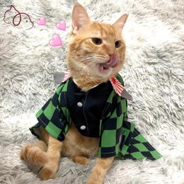 Ropa de gato ropa ropa de vestuario para gatos personajes de dibujos animados japoneses