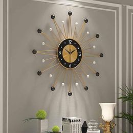 Wall Clocks Luxury Big Clock Modern Design Nordic Minimalist Silent Large Mediterranean Klok Home Decor Living Room Decoration