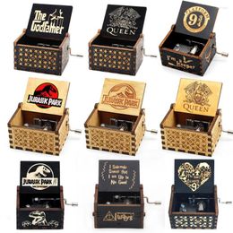 Decorative Figurines Boxes Antique Wooden Carved LA LAND You Are My Sunshine Music Box Hand Cranked For Mother's Day Birthday Gift