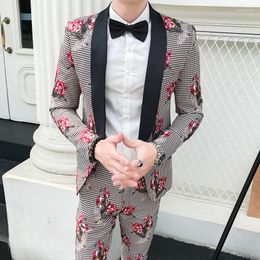 Men's Suits Flowers Mens Floral With Pants Fashion Stage Costumes For Singers Designers 2022 Party Dress Dresses