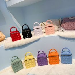 Mini Children handbag bucket bags Jelly bag Single shoulder cross-body chain tote girls purse