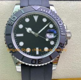 Mens Mechanical Watches Men's Automatic 42mm Sapphire Glass Black Dial Rubber Bracelet 904L Steel VSf Cal.3235 Movement Watch Wristwatches